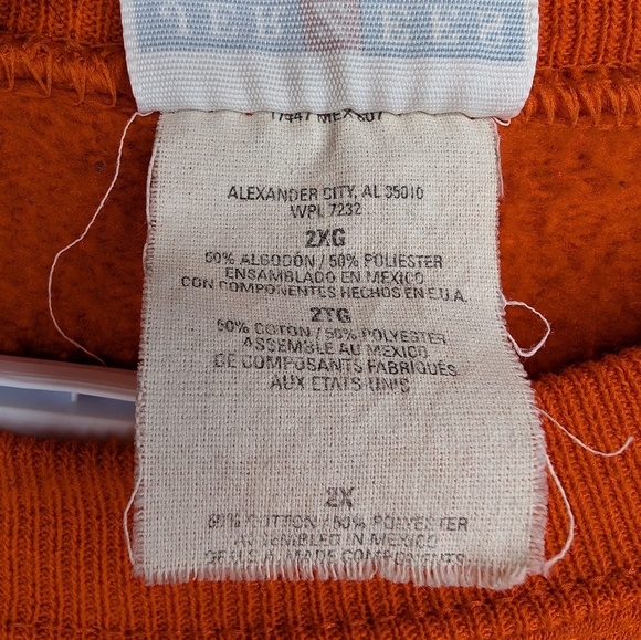 Vintage Jerzees Super Sweats Orange Michigan Sportsman Crewneck Mens 2XG - Picture 4 of 12